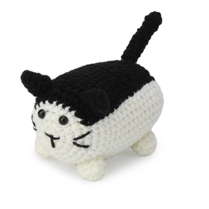 Beginners Crochet Cat Kit - Video Guide with Cotton Yarn & Tools