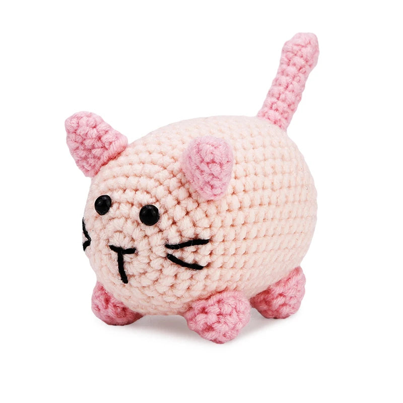 Beginners Crochet Cat Kit - Video Guide with Cotton Yarn & Tools