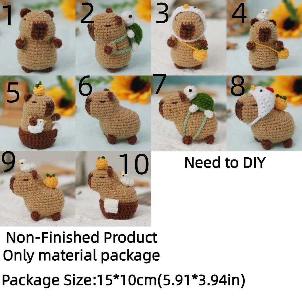 Capybara Crochet Kit | Beginner DIY Stuffed Animal with Hooks & Guide