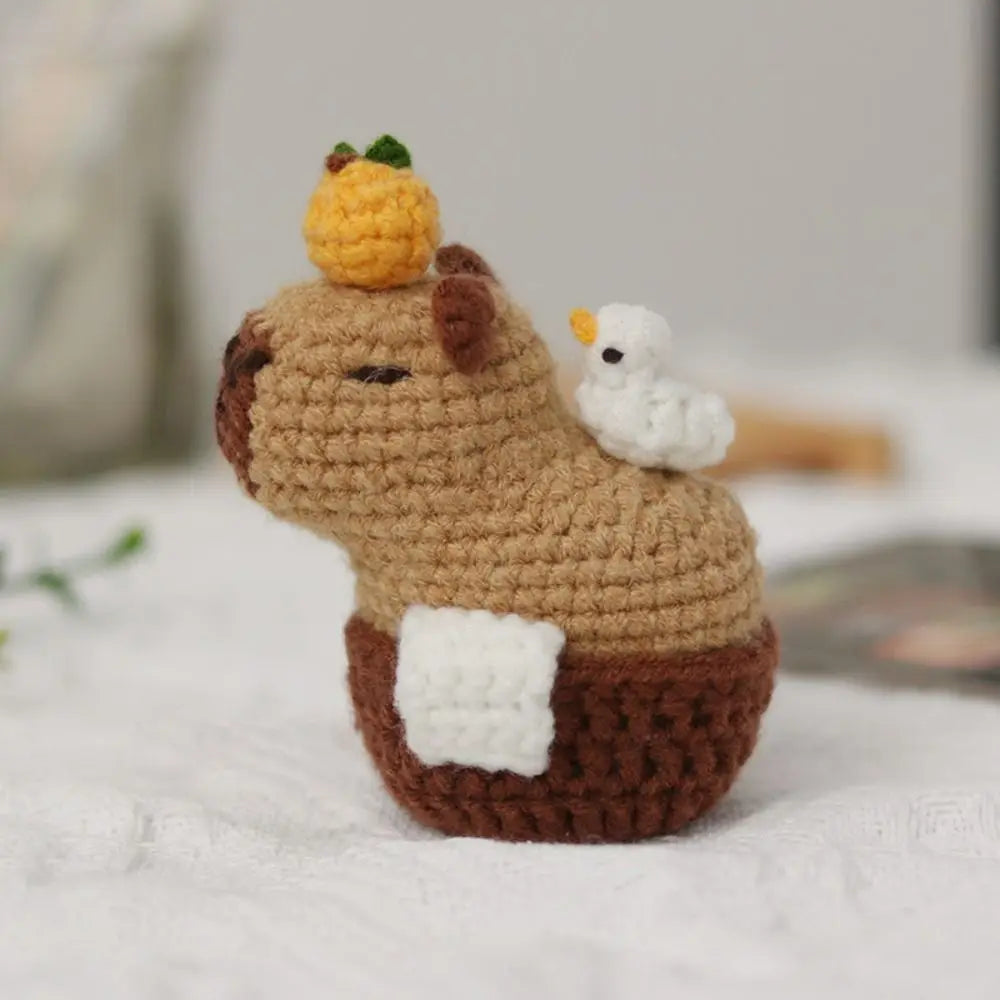 Capybara Crochet Kit | Beginner DIY Stuffed Animal with Hooks & Guide
