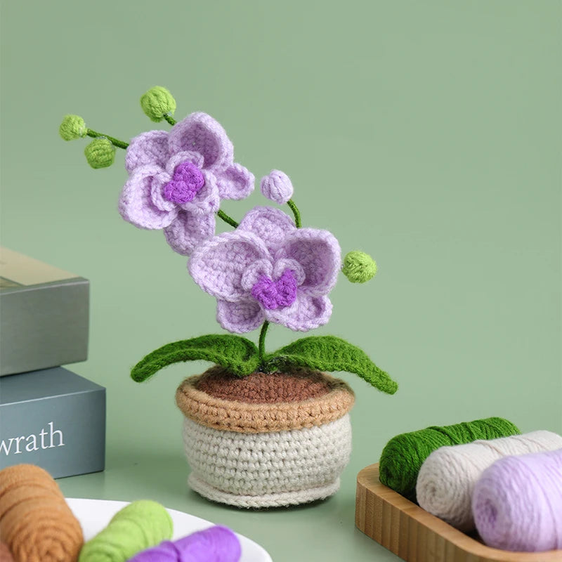 Orchid Crochet Kit for Beginners - Yarn, Needles & Hook with Guide