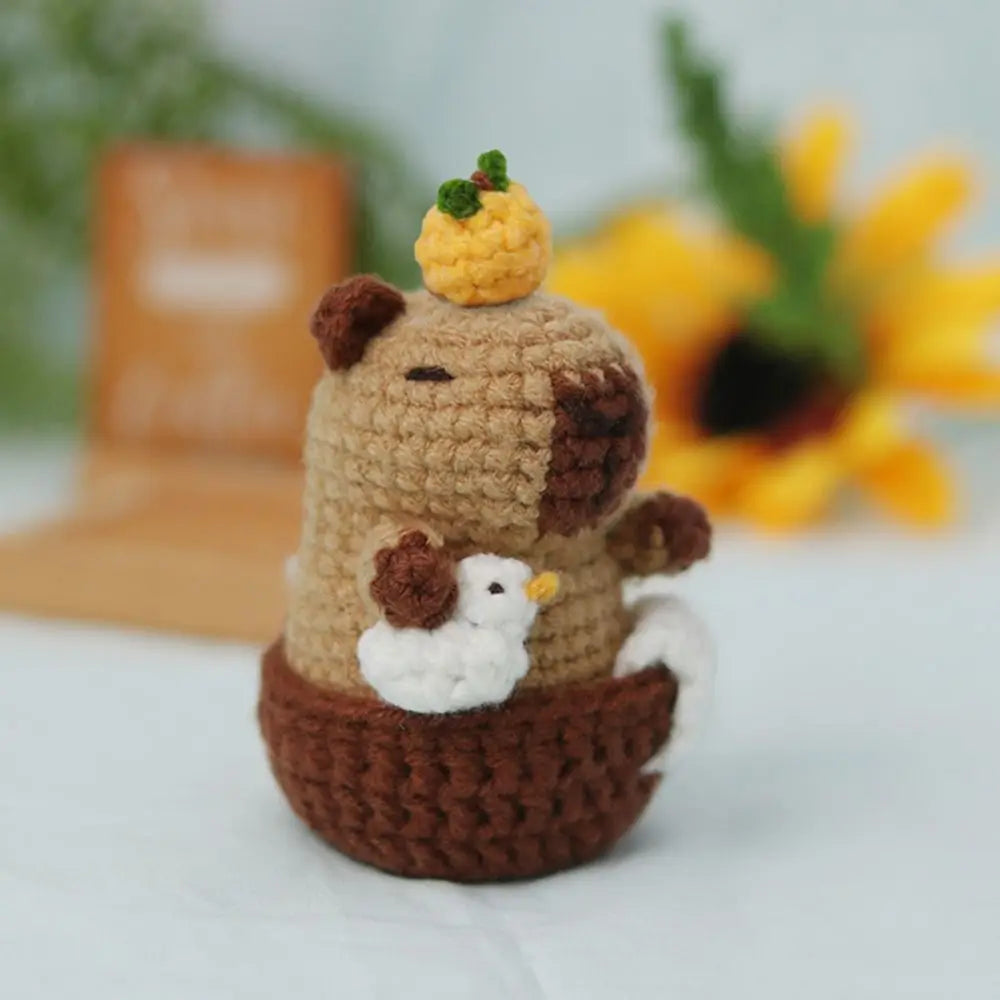 Capybara Crochet Kit | Beginner DIY Stuffed Animal with Hooks & Guide