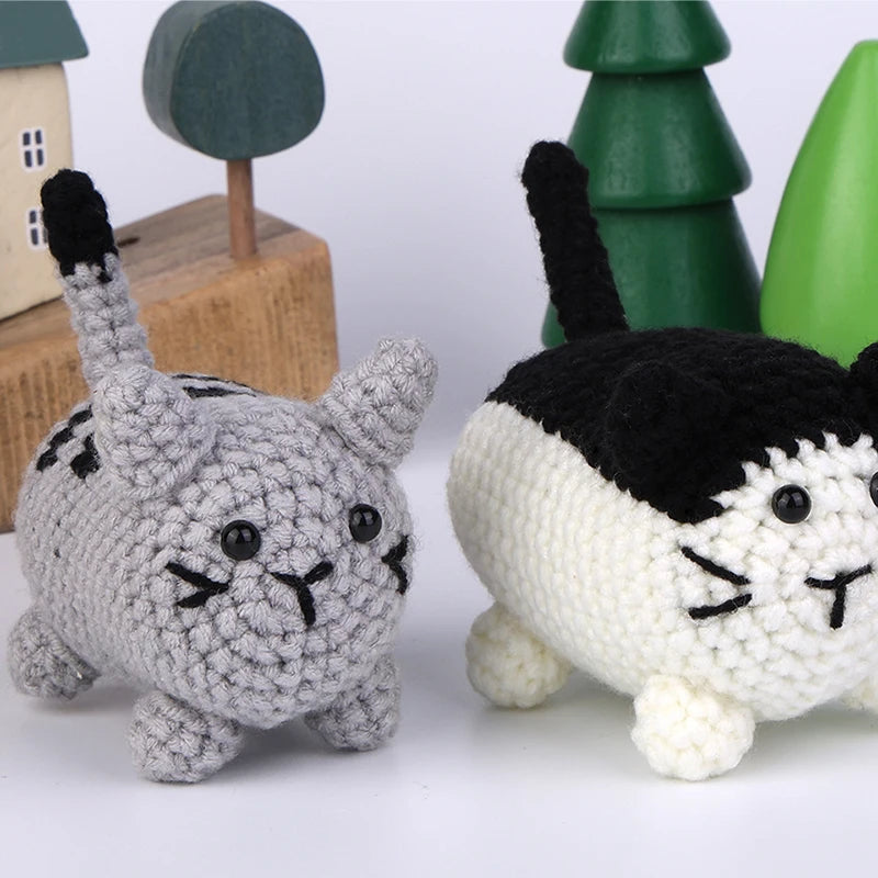 Beginners Crochet Cat Kit - Video Guide with Cotton Yarn & Tools