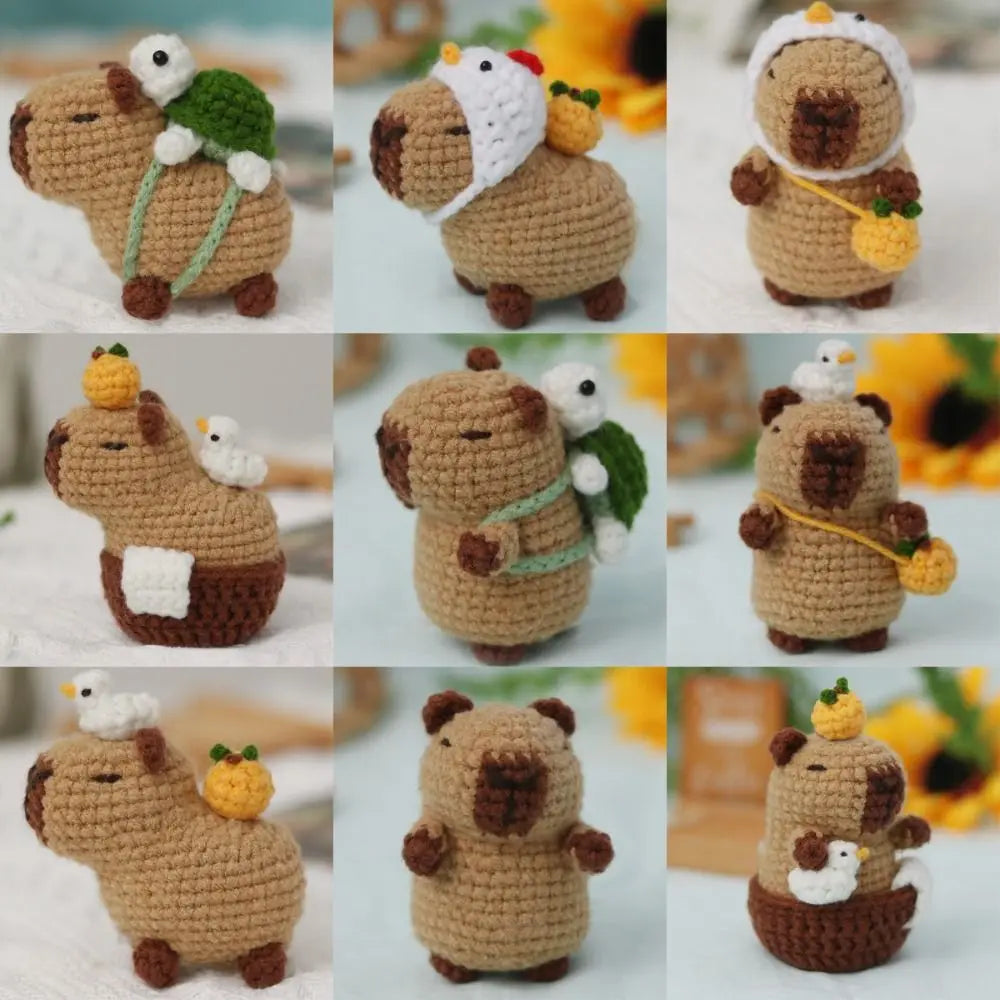 Capybara Crochet Kit | Beginner DIY Stuffed Animal with Hooks & Guide