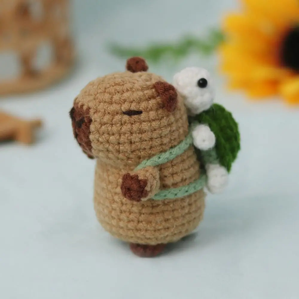Capybara Crochet Kit | Beginner DIY Stuffed Animal with Hooks & Guide