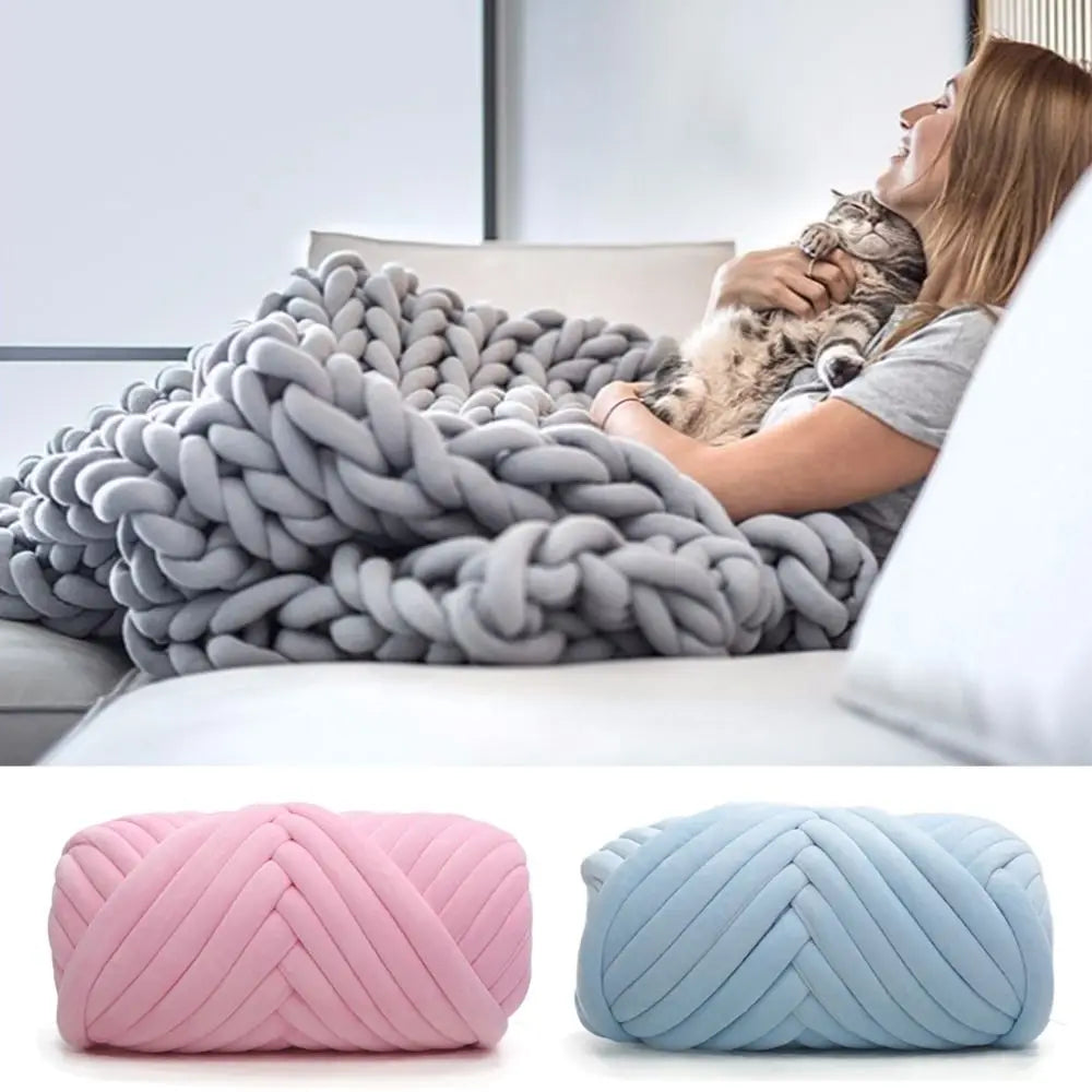 250/500g Velvet Super Bulky Yarn - Hand Knit DIY Blanket & Carpets