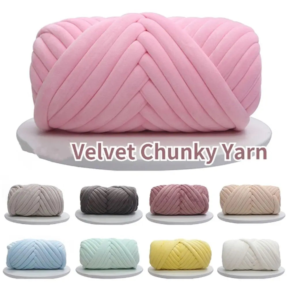 250/500g Velvet Super Bulky Yarn - Hand Knit DIY Blanket & Carpets