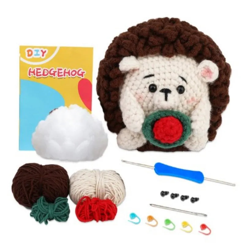 Animal Crochet Kit | Tool Yarn & Video for Beginners