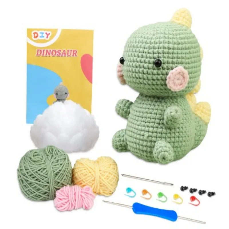 Animal Crochet Kit | Tool Yarn & Video for Beginners