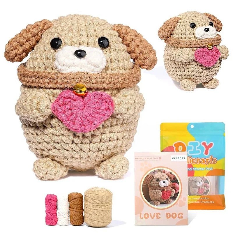 Animal Crochet Kit | Tool Yarn & Video for Beginners