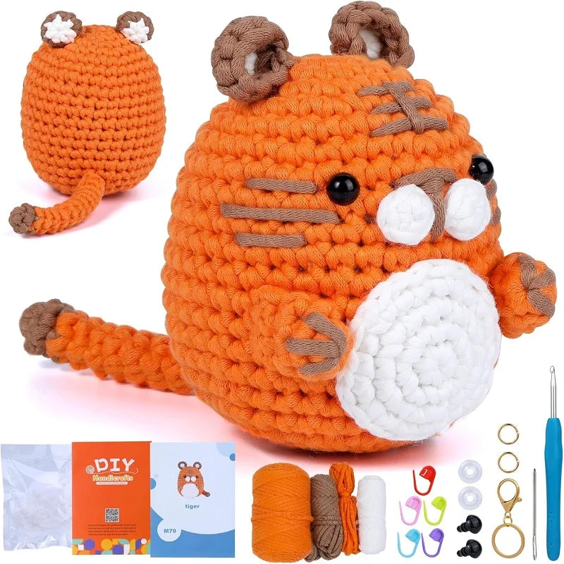Animal Crochet Kit | Tool Yarn & Video for Beginners