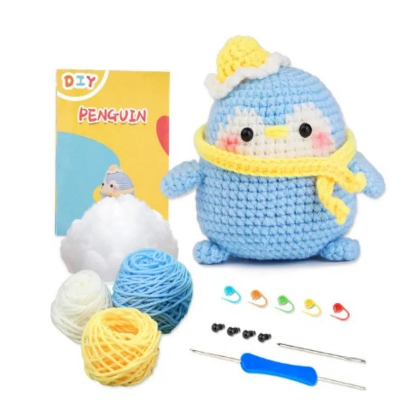 Animal Crochet Kit | Tool Yarn & Video for Beginners