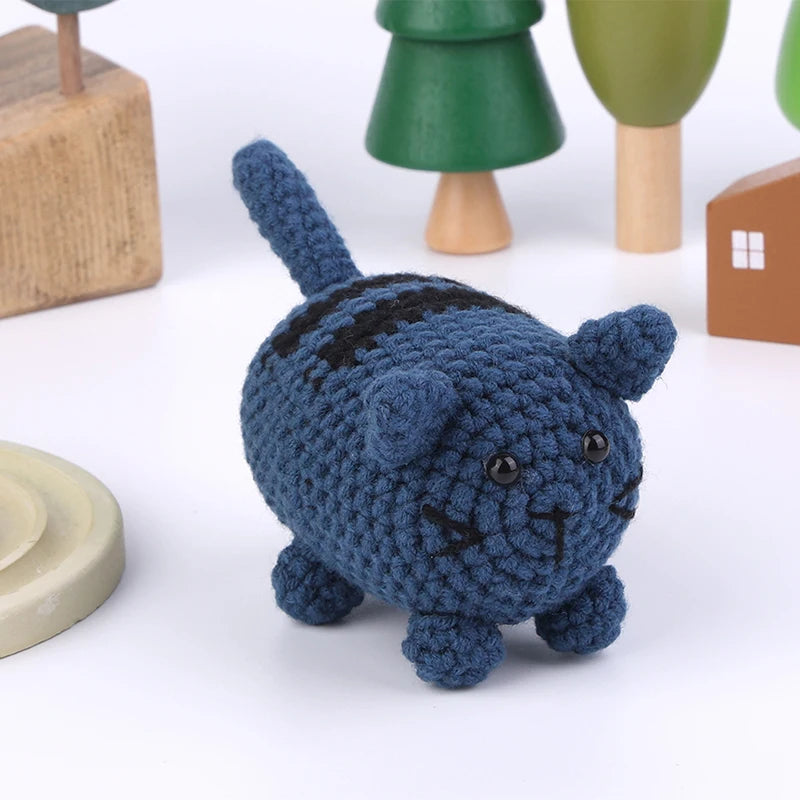 Beginners Crochet Cat Kit - Video Guide with Cotton Yarn & Tools